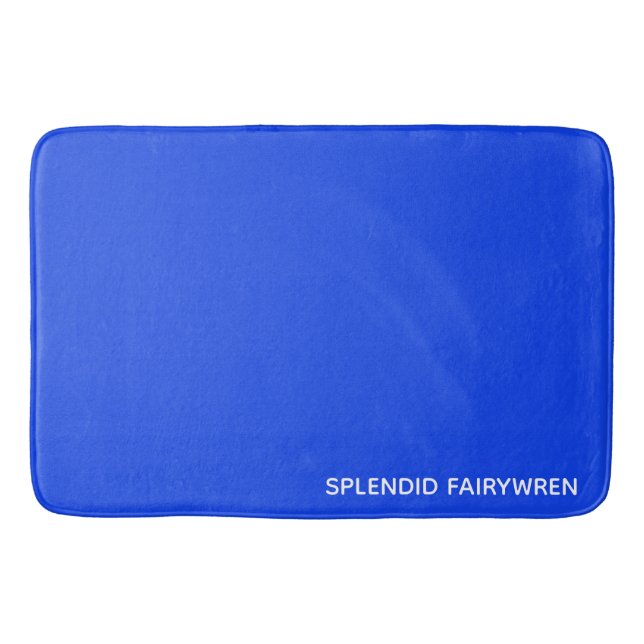 Splendid Fairywren Blue Color Name Badematte (Vorderseite)