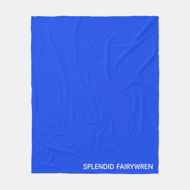 Splendid Fairywren Blue Color Name Fleecedecke (Vorderseite)