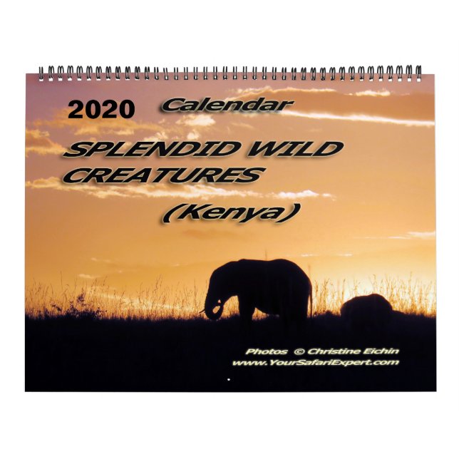 Splendid Wild Creatures - calendrier kenyan (deux  (Protection)