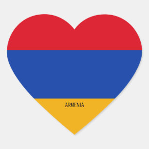 Splendide Sticker Coeur Patriotique Arménie