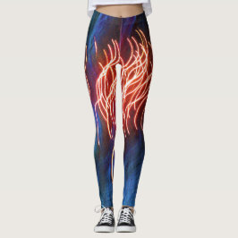 SplendidLee - Abstrakt Lights Foto Print Leggings