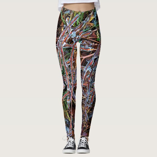 SplendidLee - Ice Twigs Foto Print Leggings (Vorderseite)