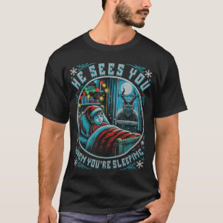Splendifulous Merry Krampus He Sees You Vintage Ho T-Shirt