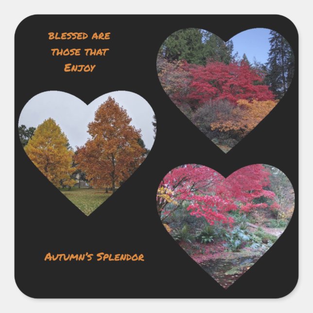 Splendor-Aufkleber für Herbst Quadratischer Aufkleber (Vorderseite)