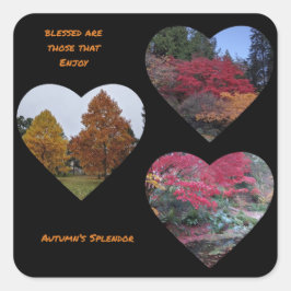 Splendor-Aufkleber für Herbst Quadratischer Aufkleber