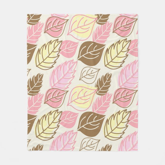 Splendor im Herbst: Nahtloses Muster Fleecedecke (Vorderseite)