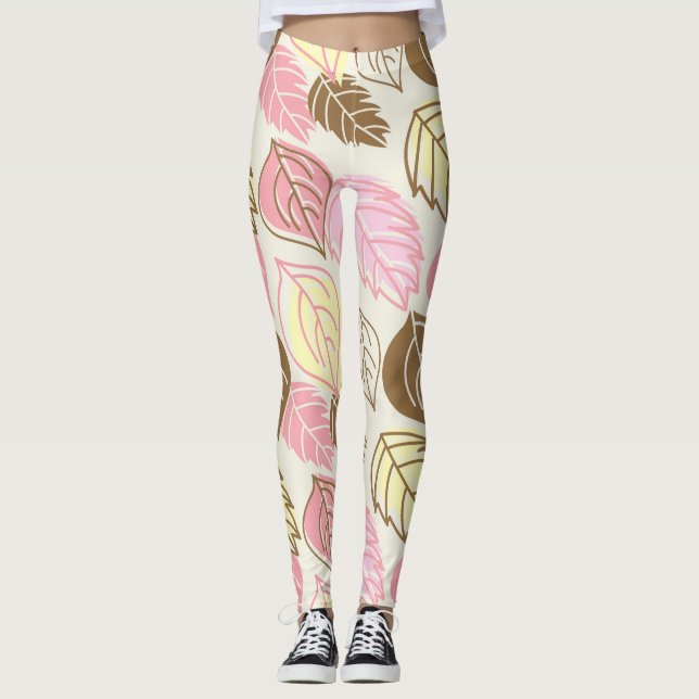 Splendor im Herbst: Nahtloses Muster Leggings (Vorderseite)