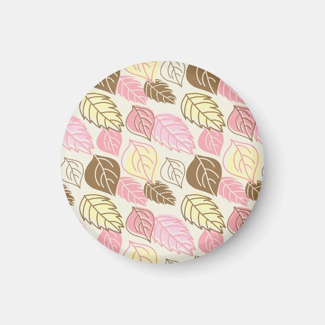 Splendor im Herbst: Nahtloses Muster Magnet (Vorne)