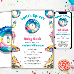 Splish Splash Baby Bash Summer Baby Dusche Einladung