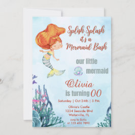 Splish Splash Bash Mermaid Thema jedes Alter Gebur Einladung