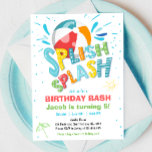 Splish Splash Birthday Bash Boy Pool Party Einladung<br><div class="desc">Ich finde es toll,  Ihre Gäste zu einer Geburtstagsfeier einzuladen! Für ein Party am Pool.</div>