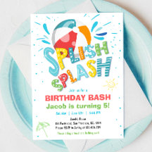 Splish Splash Birthday Bash Boy Pool Party