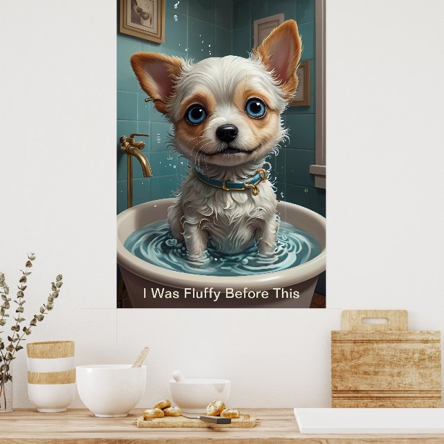 Splish Splash Cute Funny Posters avec citations (Cuisine)