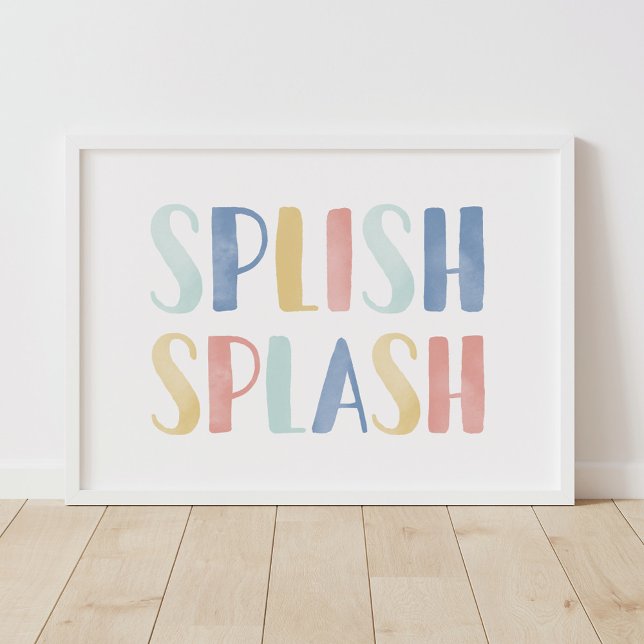 Splish Splash farbenfrohe Kid Badezimmer Dekoratio Poster (Von Creator hochgeladen)