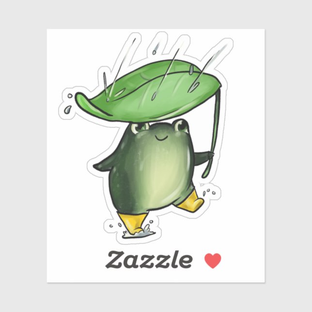 Splish Splash Frosch Aufkleber (Blatt)