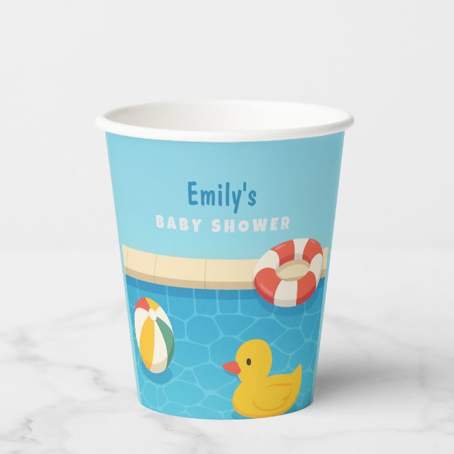 Splish Splash ist ein Baby Bash Baby Shower Pappbecher (Vorderseite)