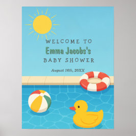 Splish Splash ist ein Baby Bash Baby Shower Willko Poster