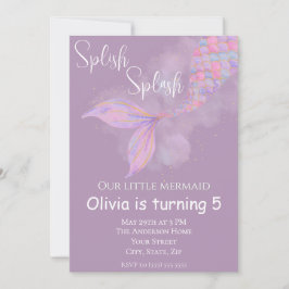 Splish Splash Mermaid Birthday Einladung