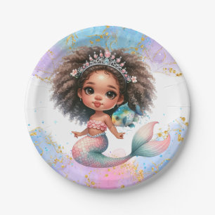 Splish Splash Mermaid Party Schlicht Paper Teller