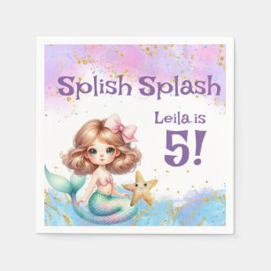 Splish Splash Mermaid Party Serviette