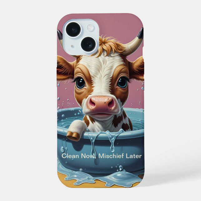 Splish Splash Niedlich Funny Quotes iPhone 15 Hülle (Rückseite)