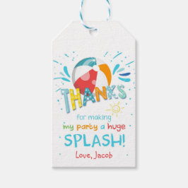 Splish Splash Pool Party Bash Danke Geschenkanhänger