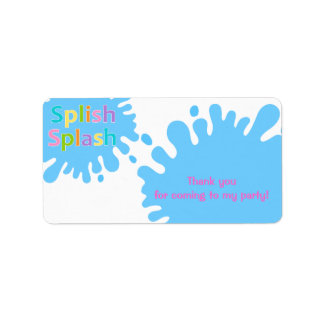 Splish Splash Pool Party Girl Gefallen Tag Label Adressaufkleber