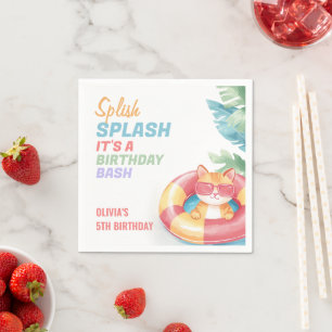 Splish Splash Pool Party Girl Serviette