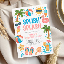 Splish Splash Pool Party Sommer Geburtstagsparty