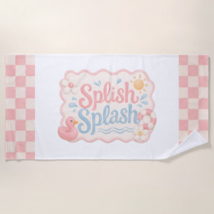 Splish Splash Pool Party Strandhandtuch Geschenk