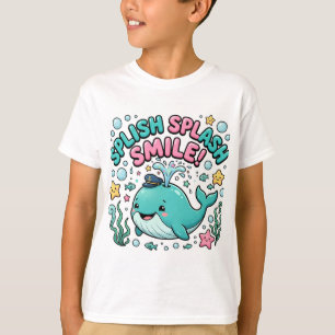 Splish Splash Smile Süßes Wal-T-Shirt Kinder T-Shirt