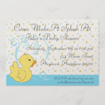 Splish Spritzen-Ducky Babyparty-Einladung