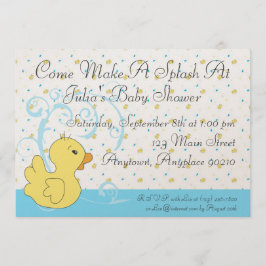 Splish Spritzen-Ducky Babyparty-Einladung Einladung