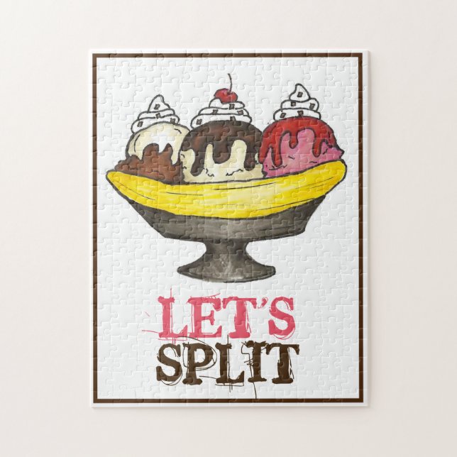 Split Banana Ice Cream Sundae Dessert Feinschmecke (Vertikal)