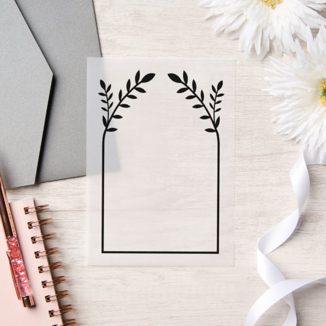 Split Black Floral SVG Frame (Hochzeit)