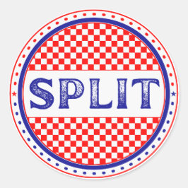 Split City Pride Emblem – Croatian Identity Runder Aufkleber