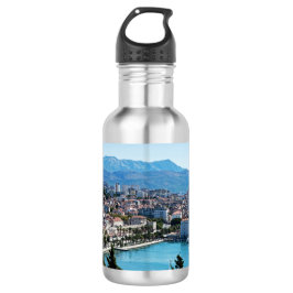 Split City Seafront aerial view, Dalmatien, Kroati Edelstahlflasche