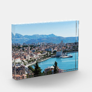 Split City Seafront aerial view, Dalmatien, Kroati Fotoblock