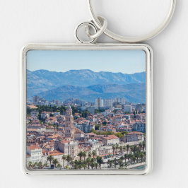 Split City Seafront aerial view, Dalmatien, Kroati Schlüsselanhänger