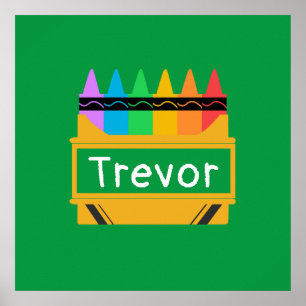 Split Crayon Box Personalisiert Kids Poster