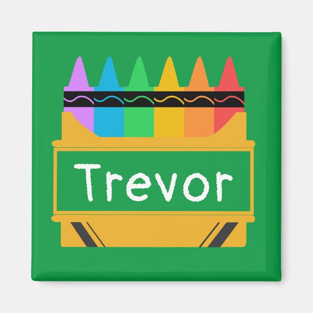 Split Crayon Box Personalized Kids  Magnet (Vorne)