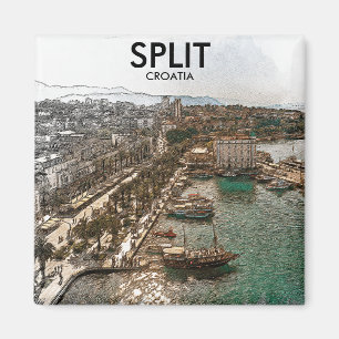 Split Croatia Küstensicht Magnet