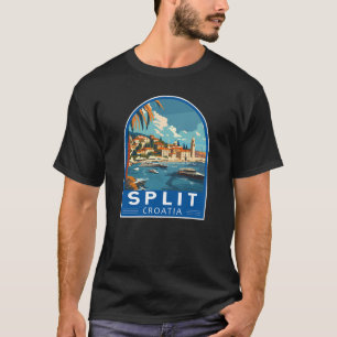 Split Croatia Reisen Vintag T-Shirt