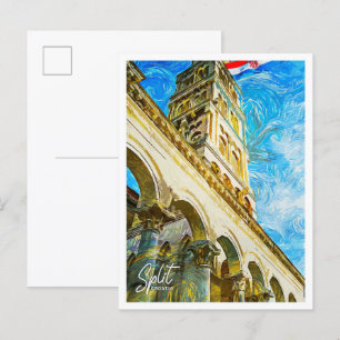 Split Croatia Schöne Ölstadt Paint City Postkarte