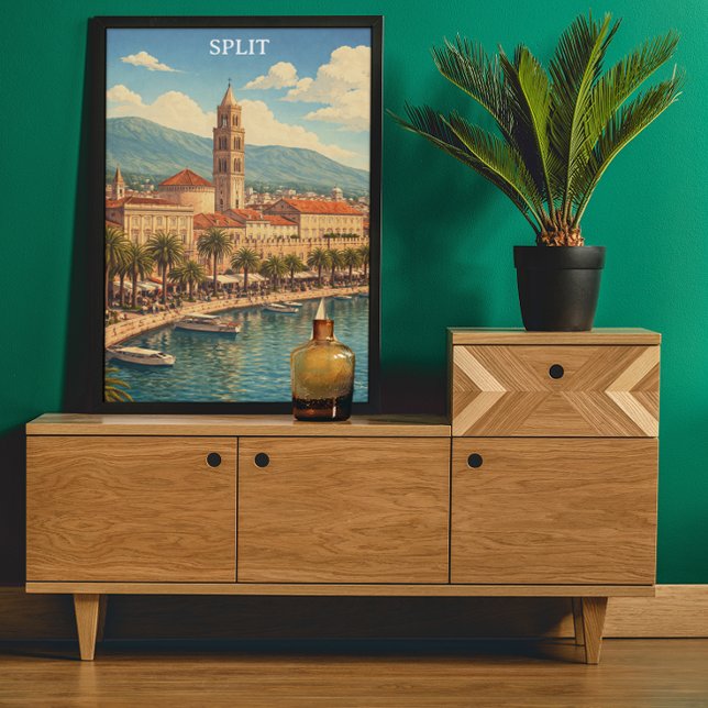 Split Croatia Vintage Adriatic Coast Poster (Split Croatia Vintage Adriatic Coast Poster)