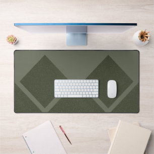 Split Diamond Moss Green Desk Mat - individuell an Schreibtischunterlage