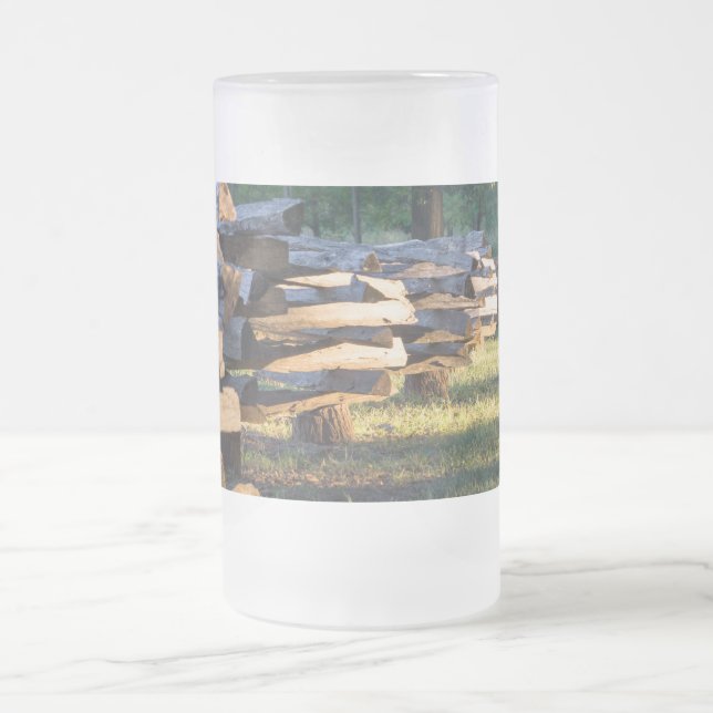 Split Eisenbahnzaun Mattierte Glasbierbläser Tasse (Mittel)