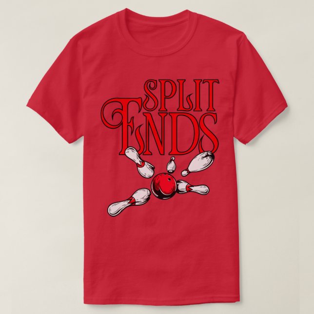 Split Ends lustiger Bowling-Teamname Scoop T-Shirt (Design vorne)