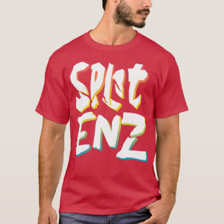 Split Enz Retro 80er gestylt New Wave Design T-Shirt