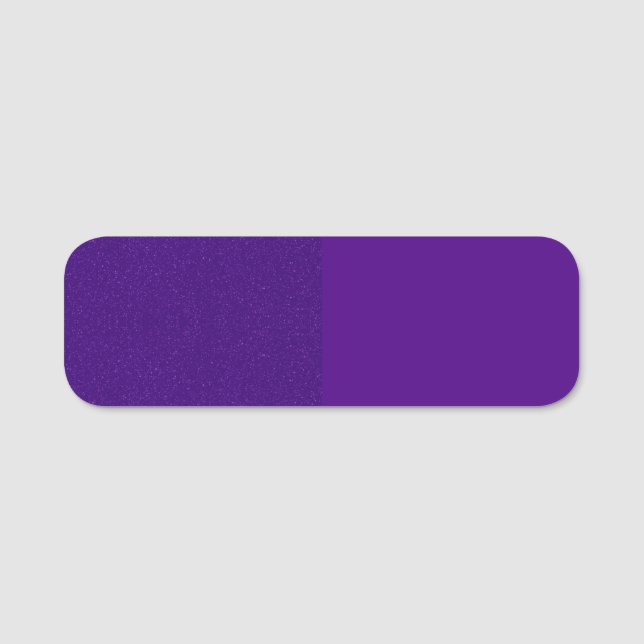 Split Glitzer & Matte Lila Name Tag - Anpassen Namensschild (Vorderseite)